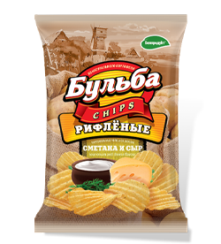 Чипсы из натурального картофеля "БУЛЬБА chips" со вкусом сметаны и сыра